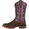 Durango Lady Rebel Pro  Women's Ventilated Plum Western Boot, OILDED BROWN/PLUM, M, Size 9.5 DRD0377